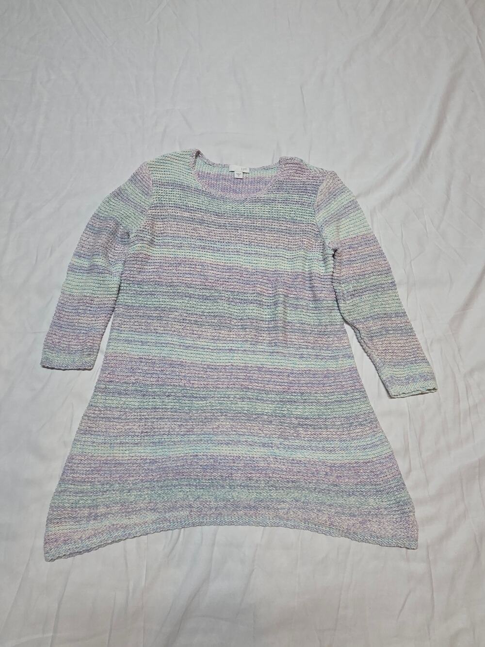 J. Jill Pastel Multi-Stripe Knit Top